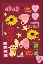 Slothful Classic A4 Sticker Sheet