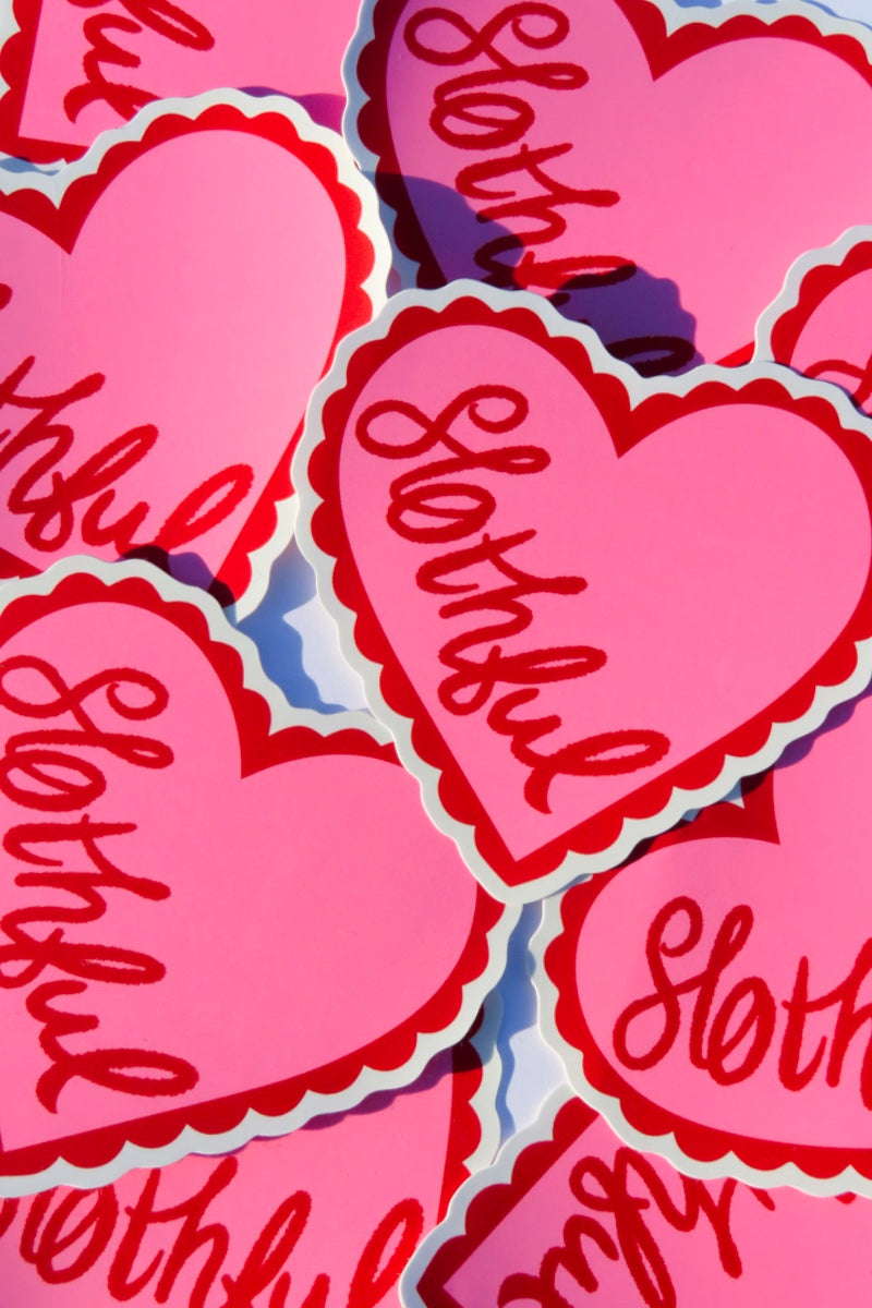 Slothful At Heart Sticker