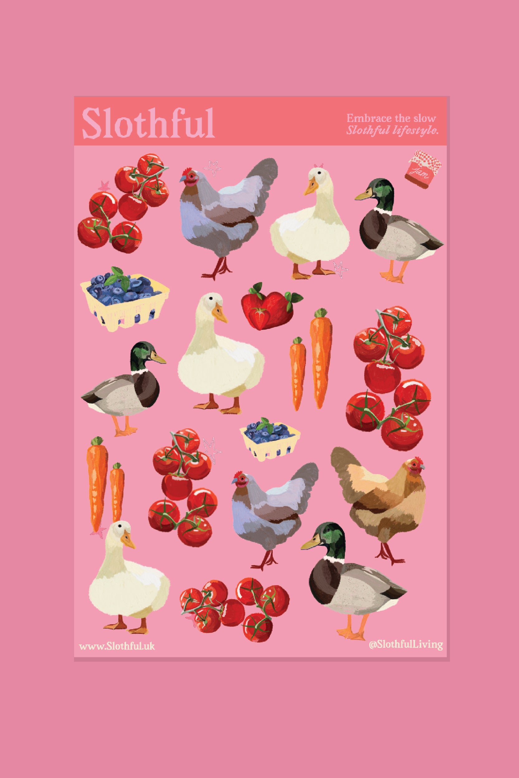Lazy Farm Sticker Sheet