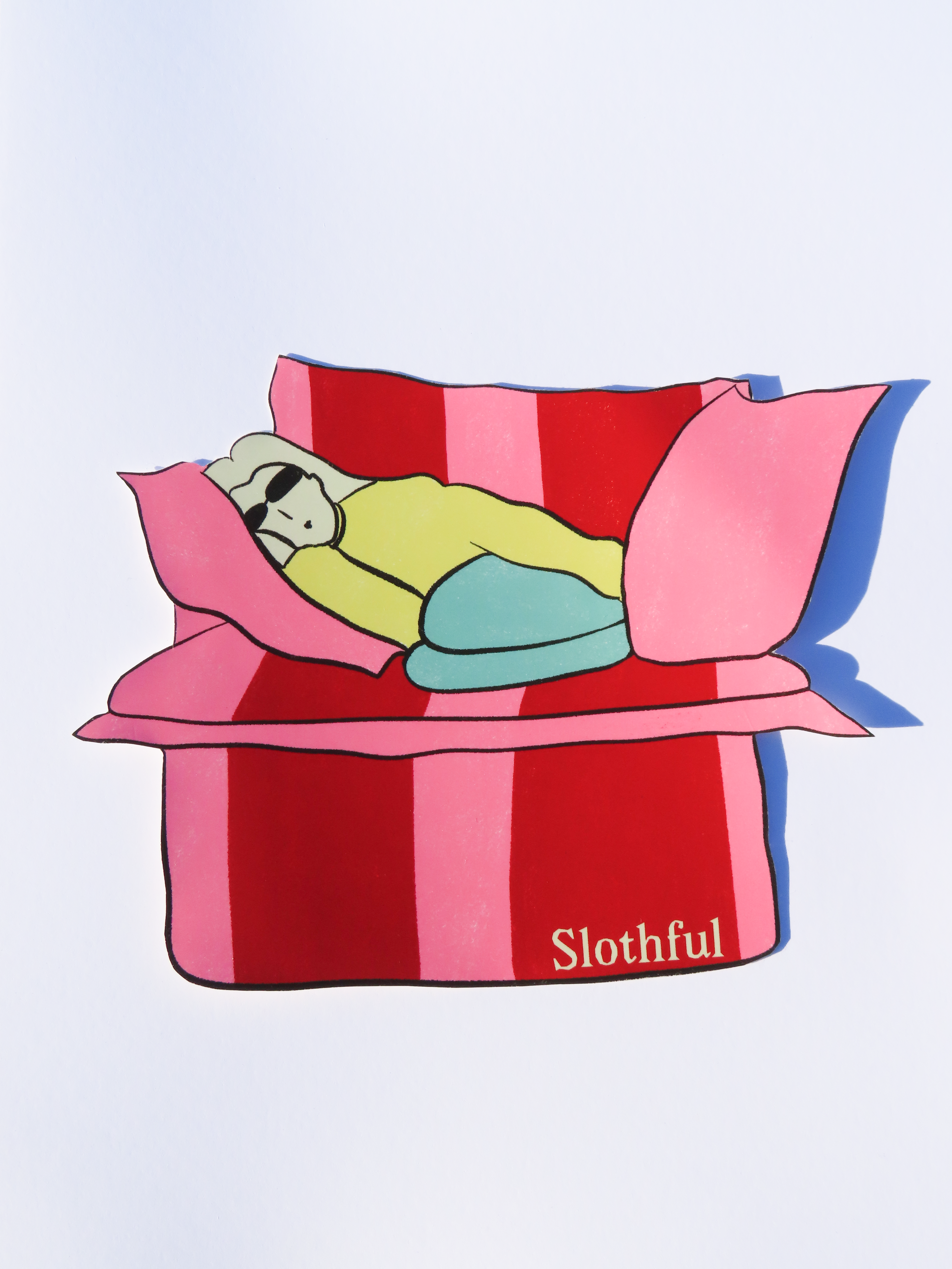 Lazy Girl Sticker