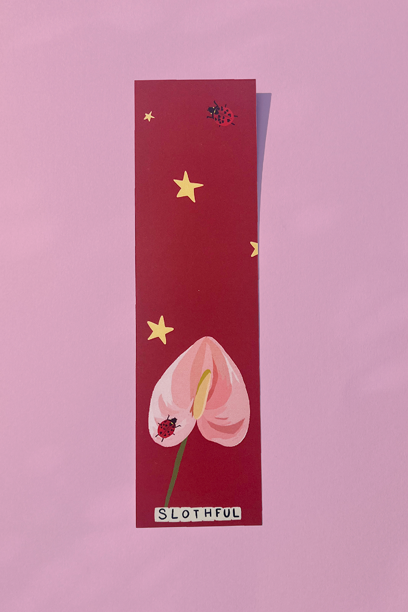 Nighttime Maroon Bookmark