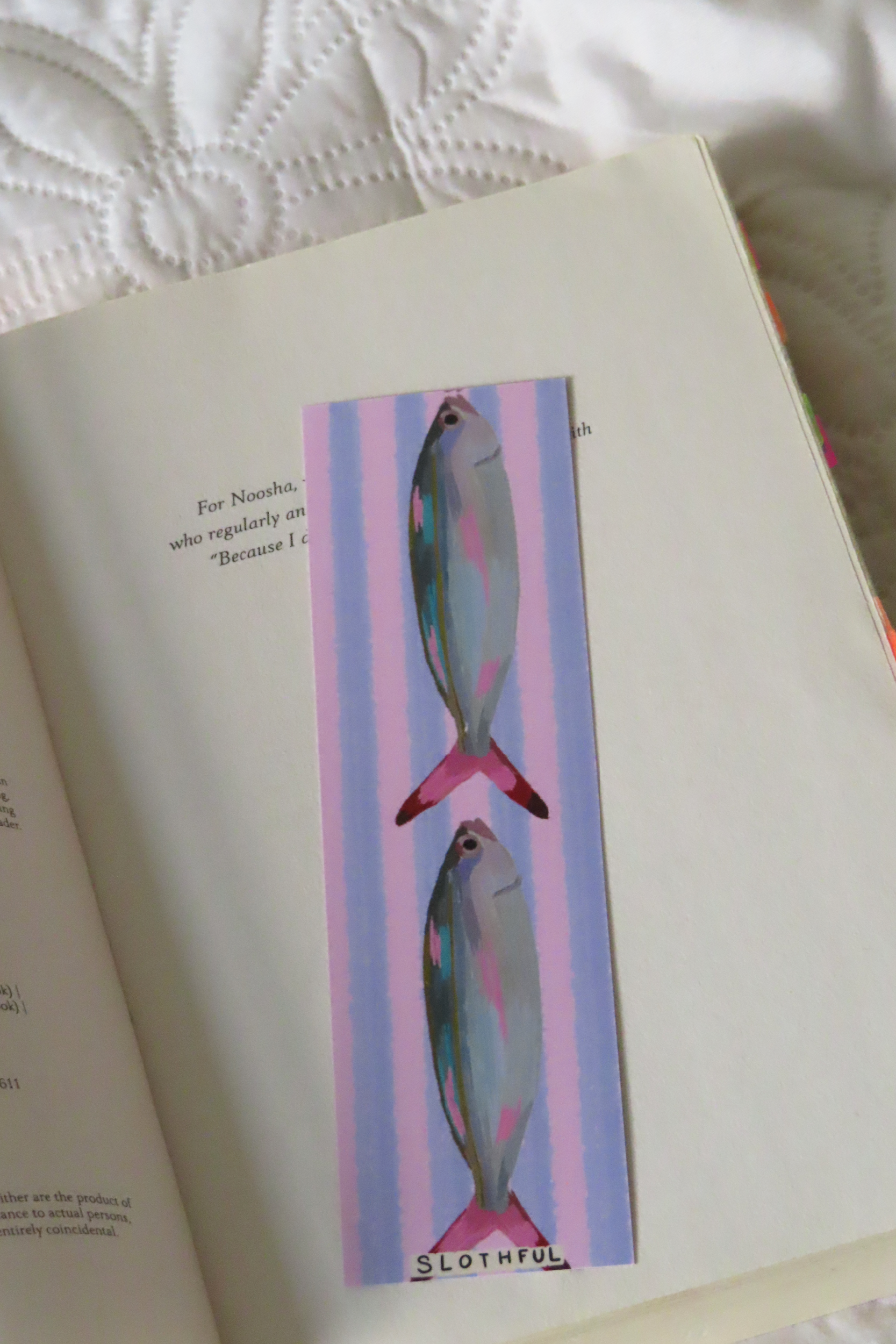 Pink Sardine Bookmark