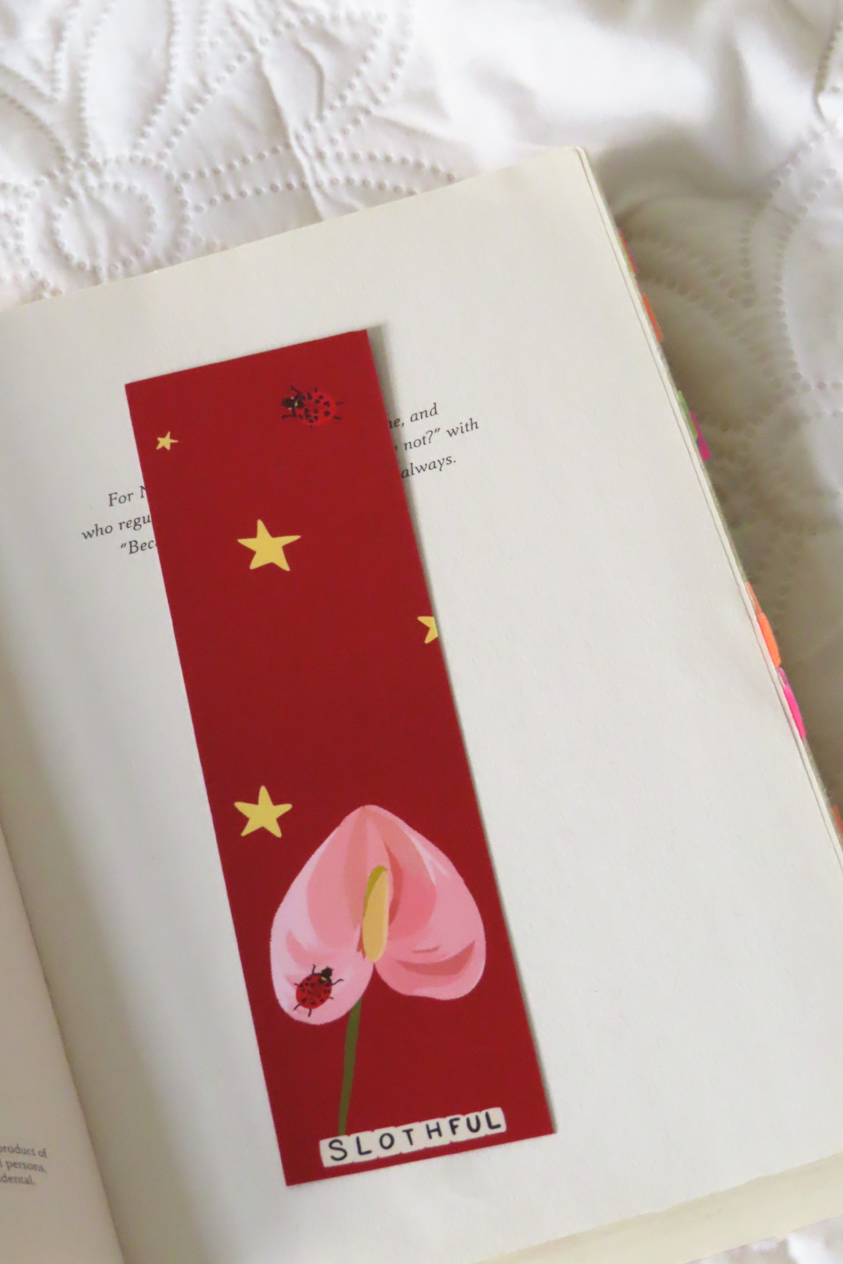 Nighttime Maroon Bookmark